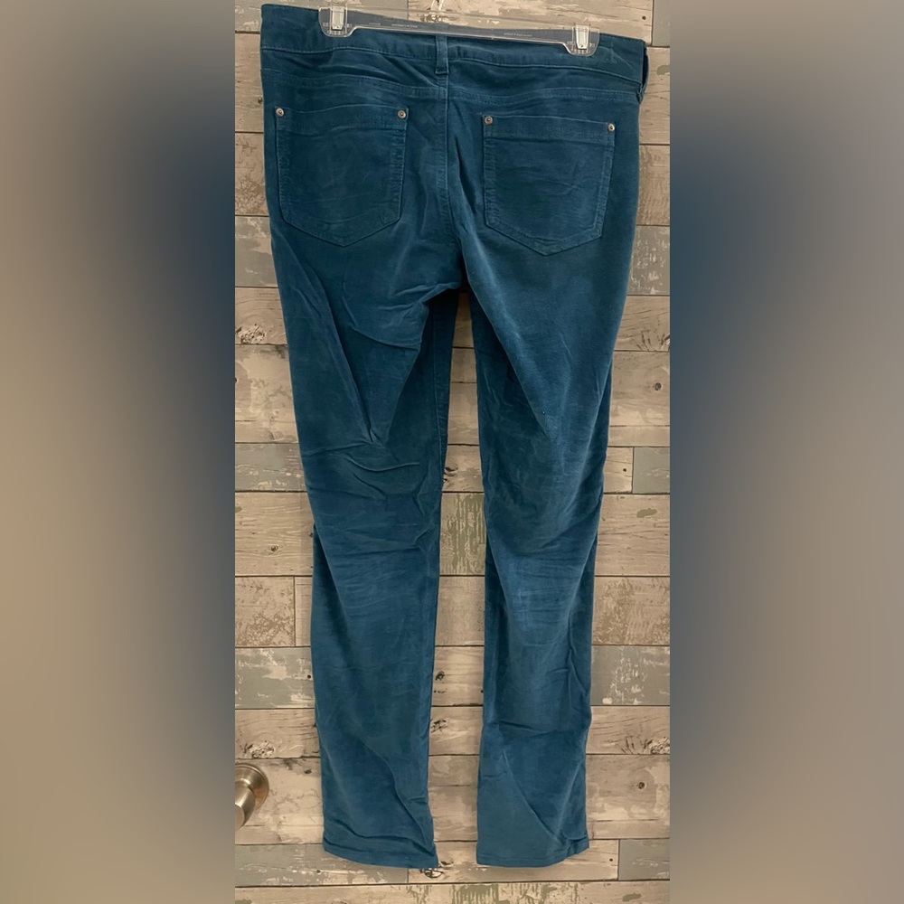 Teal Lowrise Skinny Fit Corduroys.  Size 9. Perfect used condition.  Keep Warm!